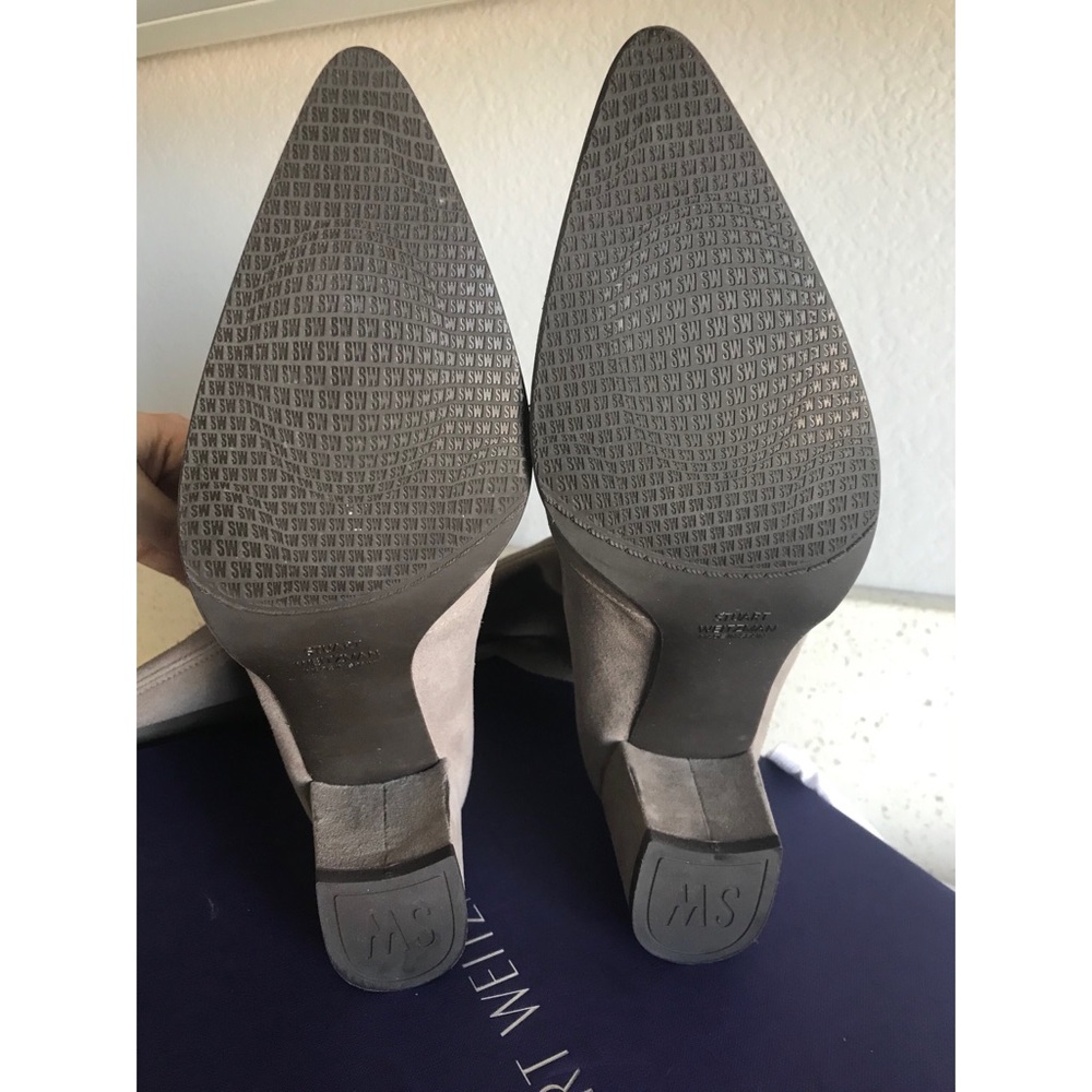 Stuart Weitzman Thighland Boots - Topo Suede - Picture 5 of 8